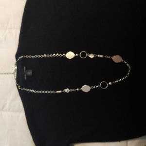 long silver necklace